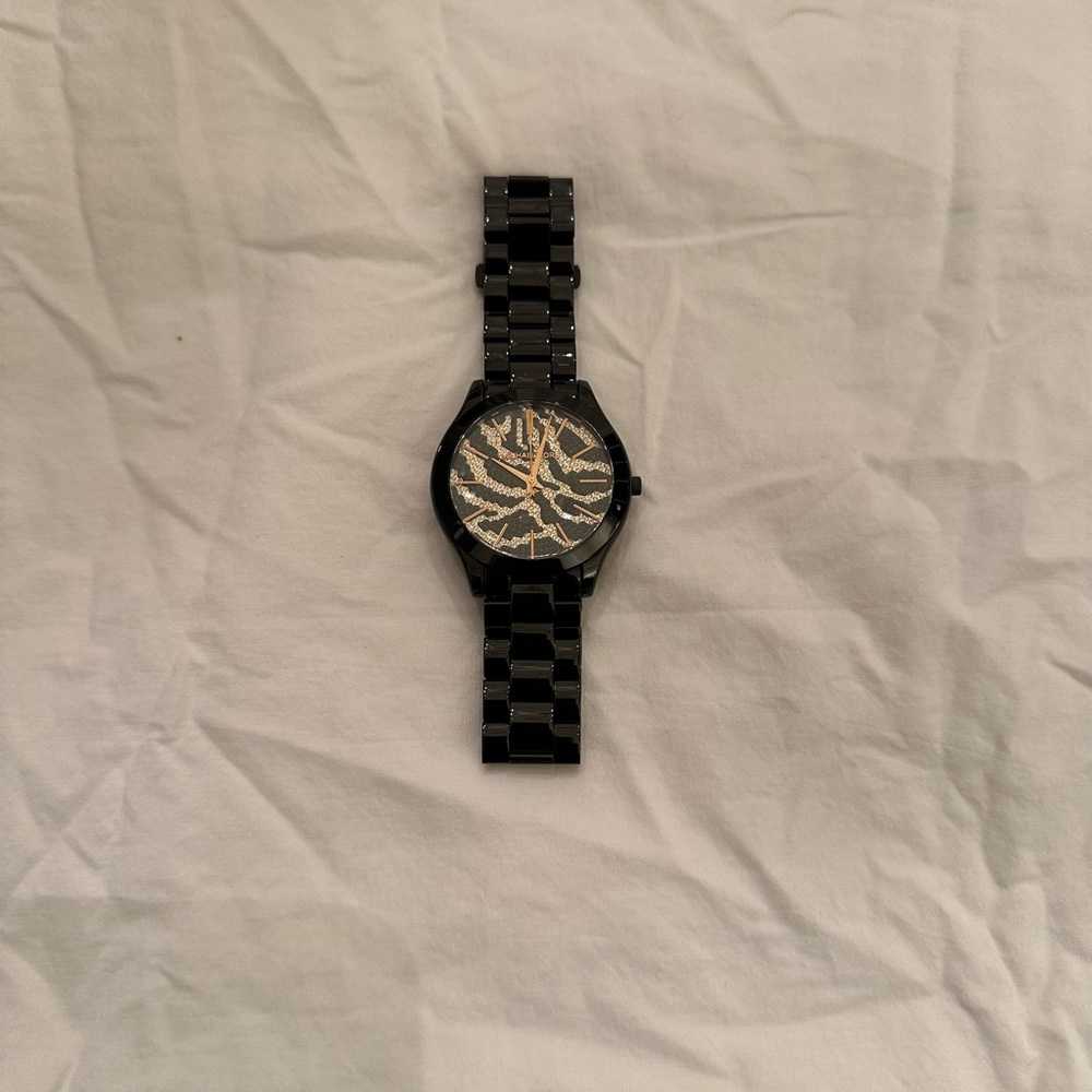 Michael Kors Slim Runway Rose Gold Black Zebra Dial MK3316